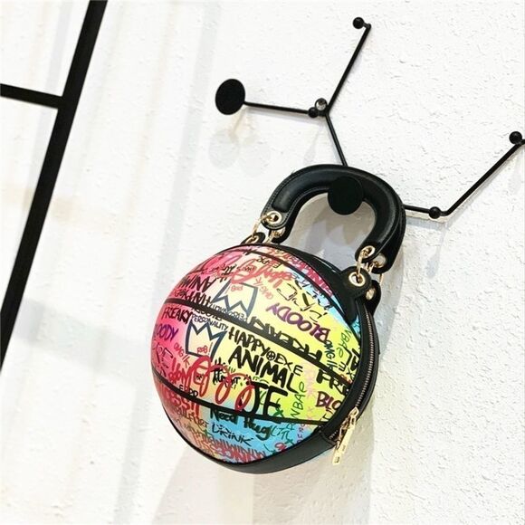 ✨HP✨ Graffiti Basketball Shape Clutch Model 1 - Picture 6 of 9